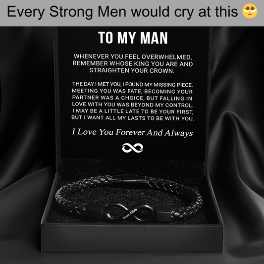 "To My Man" - Infinity Love Personalized Bracelet