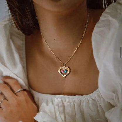 Still Yours – Heart Birthstone Necklace