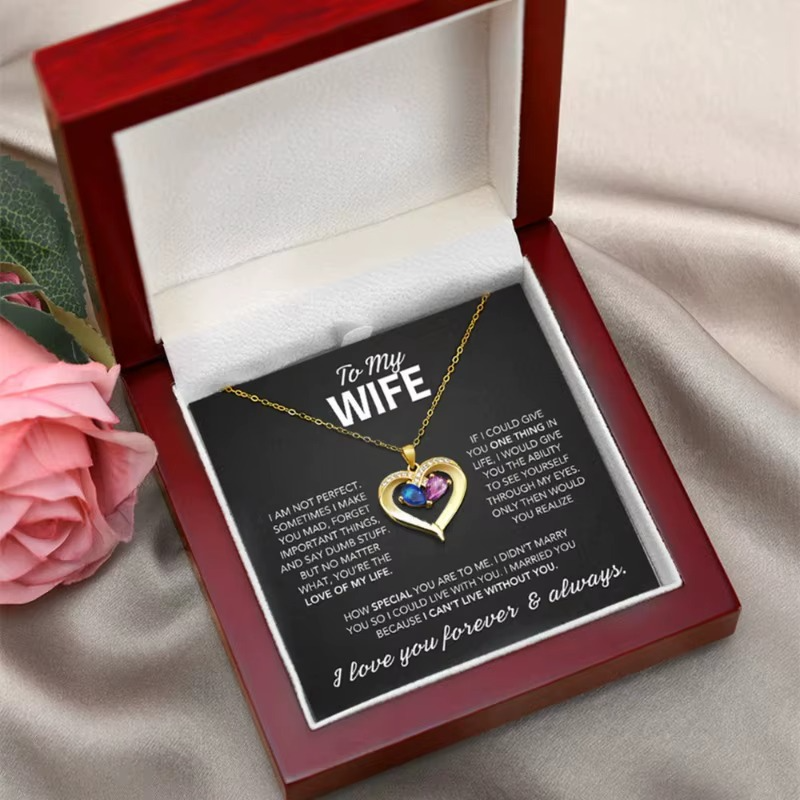 Still Yours – Heart Birthstone Necklace